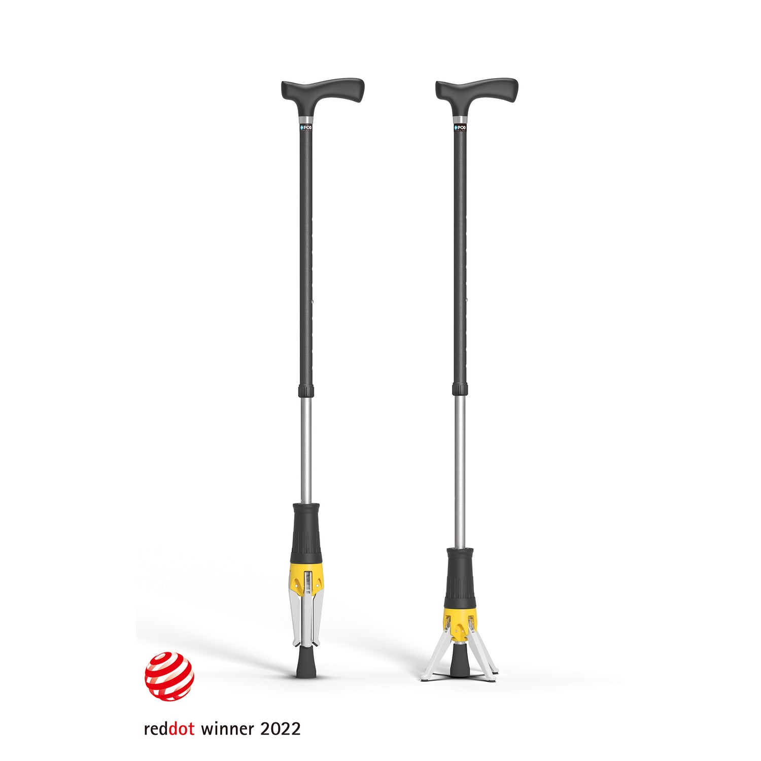 自立脚を閉じた状態と開いた状態