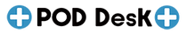 「ポッドデスク Pod Desk」のロゴマーク
